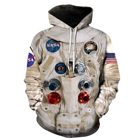Space Suit 3D Print Hoodie Unisex